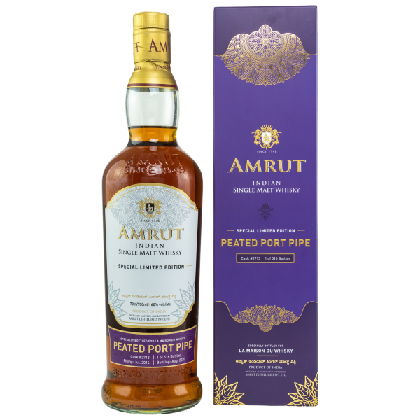 Amrut 6 Jahre 2014 2020 Peated Port Pipe #2713 Indian Single Malt 60% 0,7l