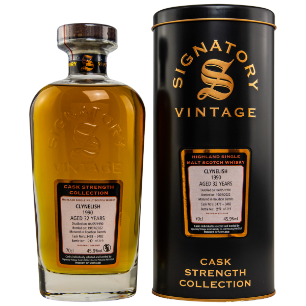 Clynelish 32 Jahre 1990 2022 Bourbon Barrel #3478/3482 Signatory 45,9% 0,7l