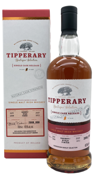 Tipperary 2008 2022 Sherry/Rioja Cask Finish #2008_008 Single Malt 49,5% 0,7l