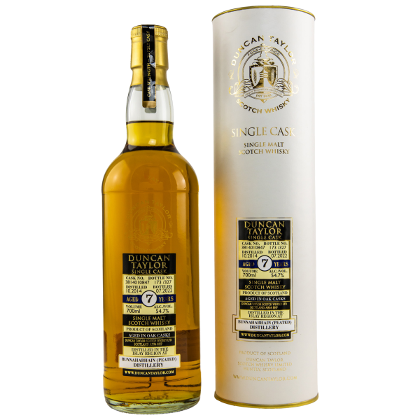 Bunnahabhain 7 Jahre 2014 2022 Peated Single Cask #3814010847 Duncan Taylor 54,7% 0,7l