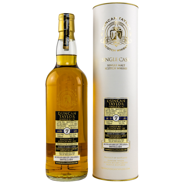 Bunnahabhain 7 Jahre 2014 2022 Peated #38140108471 Duncan Taylor 53,7% 0,7l