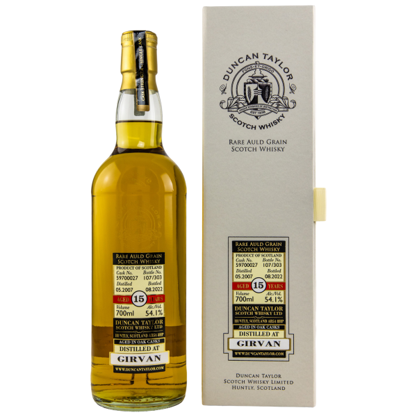 Girvan 15 Jahre 2007 2022 Rare Auld Grain #59700027 Duncan Taylor 54,1% 0,7l