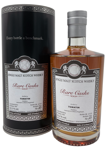 Tomatin 1997 2022 Sherry Hogshead Rare Casks Range #22012 MoS 52,5% 0,7l
