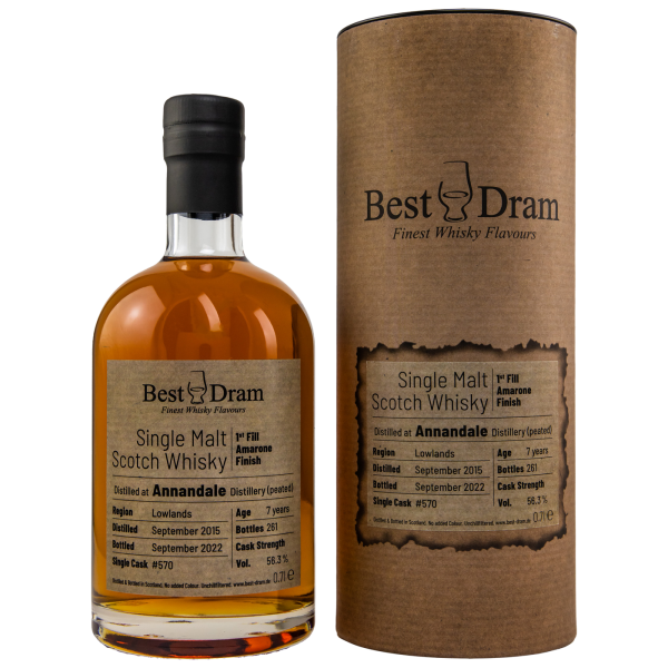 Annandale 7 Jahre 2015 2022 Peated Amarone Cask #570 Best Dram 56,3% 0,7l