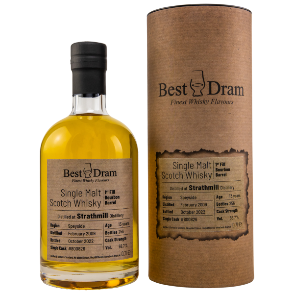 Strathmill 13 Jahre 2009 2022 1st Fill Bourbon #800826 Best Dram 56,7% 0,7l