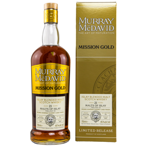 Malts of Islay Trilogy III 21 Jahre 2001 2022 First Fill PX Cask Murray McDavid 49,7% 0,7l