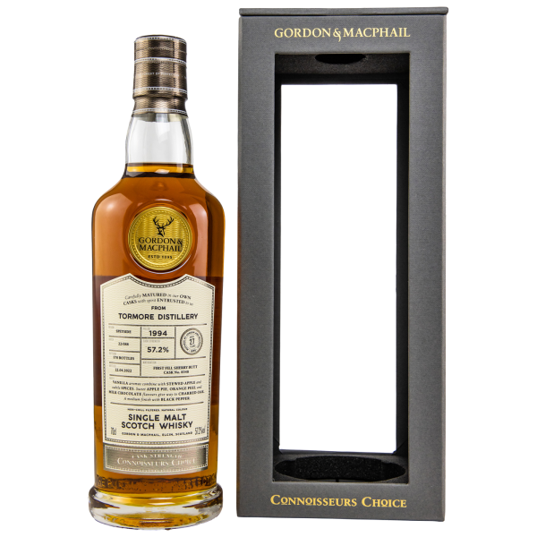 Tormore 27 Jahre 1994 2022 First Fill Sherry Butt #8348 Connoisseurs Choice Gordon & Macphail 57,2% 0,7l