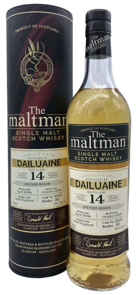 Dailuaine 14 Jahre 2008 2022 Refill Hogshead #304268 The Maltman 49,7% 0,7l