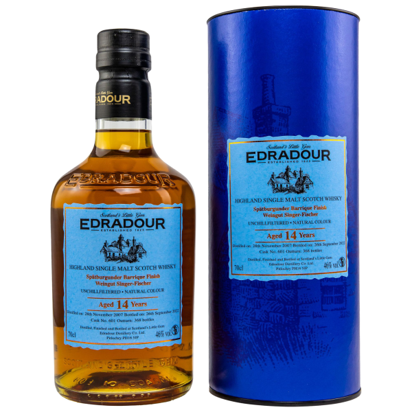 Edradour 14 Jahre 2007 2022 Singer-Fischer Sp&auml;tburgunder #601 46% 0,7l