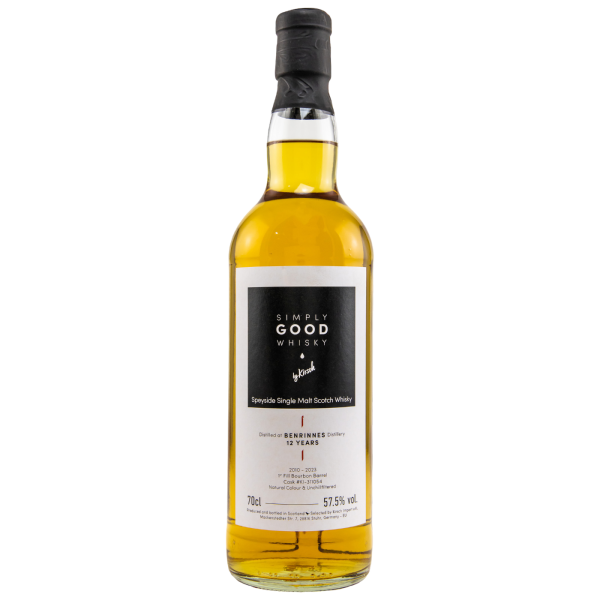 Benrinnes 12 Jahre 2010 2023 First Fill Bourbon Barrel #311054 Simply Good Whisky 57,5% 0,7l