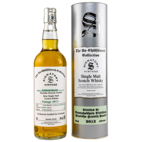 Bunnahabhain Staoisha 9 Jahre 2013 2023 Pinot Noir Cask #10 Signatory 46% 0,7l