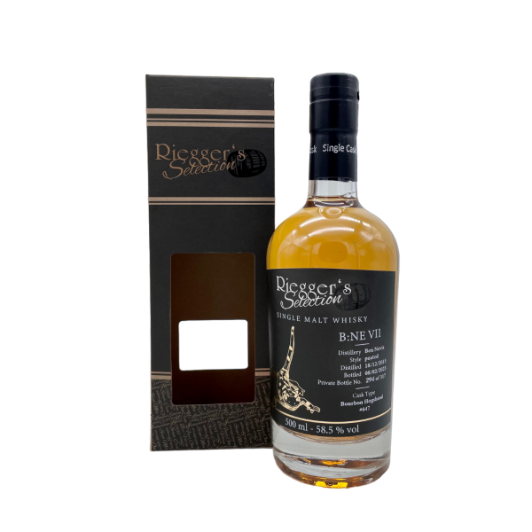 Ben Nevis B:NE VII 2015 2023 Peated Bourbon Hogshead #647 Rieggers Selection 58,5% 0,5l