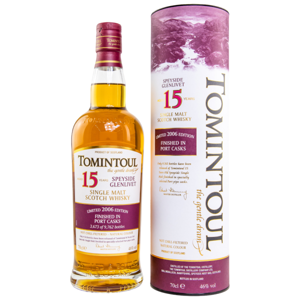 Tomintoul 15 Jahre 2006 Port Cask Finish 46% 0,7l