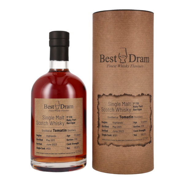 Tomatin 12 Jahre 2011 2023 1st Fill Ruby Port Barrqiue #101 Best Dram 56,9% 0,7l
