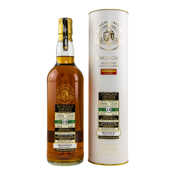 Miltonduff 13 Jahre 2009 2022 Cask Collection #83900020 Duncan Taylor 54,6% 0,7l