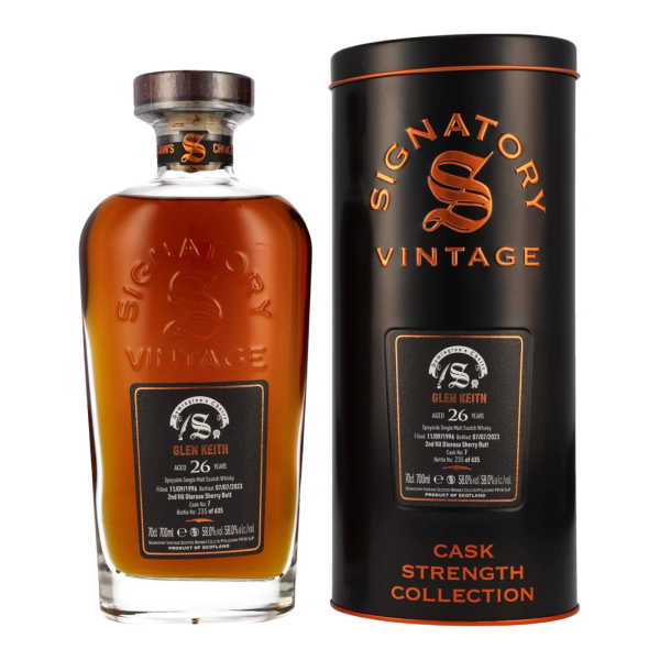 Glen Keith 26 Jahre 1996 2023 Symingtons Choice 2nd Fill OIoroso Sherry Butt #7 Signatory 58% 0,7l