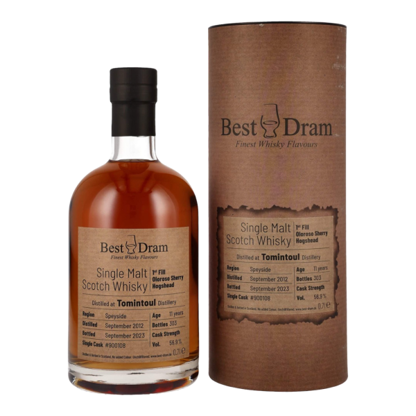 Tomintoul 11 Jahre 2012 2023 First Fill Oloroso #900108 Best Dram 56,9% 0,7l