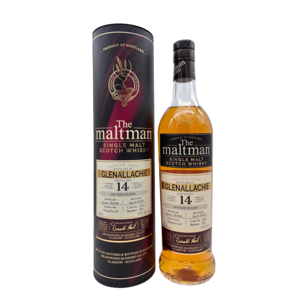 GlenAllachie 14 Jahre 2008 2023 Hogshead #5555 The Maltman 52,8% 0,7l