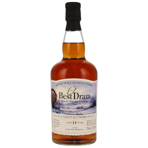 Glentauchers 14 Jahre 2009 2023 First Fill Ruby Port Barrique #860670 Best Dram 51,4% 0,7l