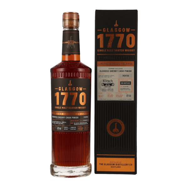 Glasgow 1770 Peated 6 Jahre 2018 2024 Oloroso Cask #18/1192 62% 0,7l