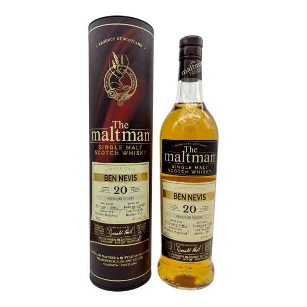 Ben Nevis 20 Jahre 2005 2025 Bourbon Hogshead #3002 The Maltman 55% 0,7l