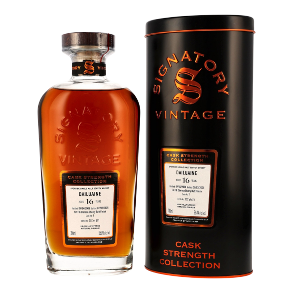 Dailuaine 16 Jahre 2008 2025 1st Fill Oloroso Butt #1 Signatory 56,8% 0,7l