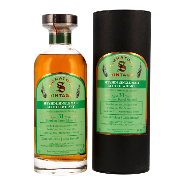 Imperial 31 Jahre 1989 2021 Bourbon Barrel Matured #2072 Signatory 55,9% 0,7l