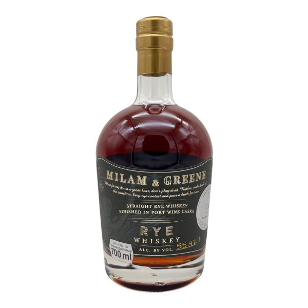 Milam & Greene Rye Port Wine Cask Finish Cask Strength 55,92% 0,7l