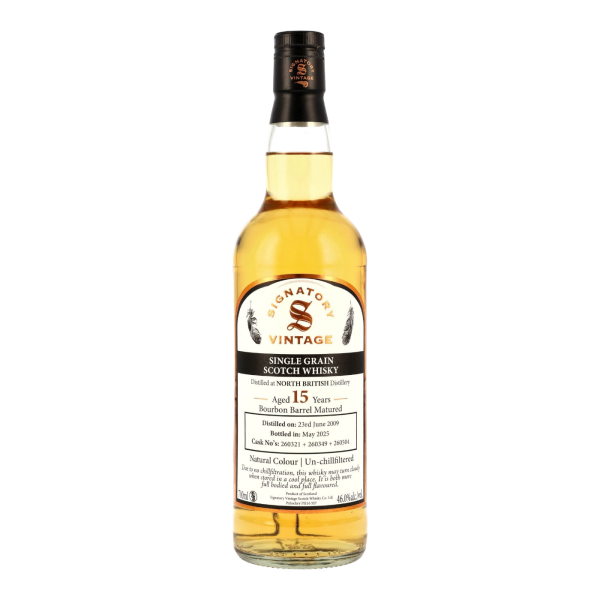 North British 15 Jahre 2009 2025 Bourbon Barrel Matured #260321/260349/260504 Signatory 46% 0,7l