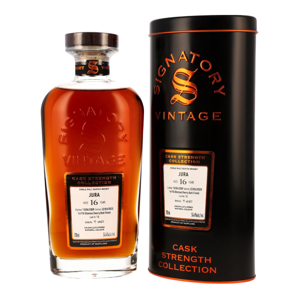 Jura 16 Jahre 2009 2025 1st Fill Oloroso Sherry Butt Finish #16 Signatory 54,4% 0,7l