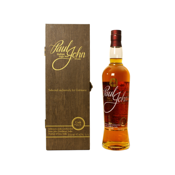 Paul John Indian Single Malt Single Cask Unpeated #1615 57,67% 0,7l (mit Signatur von Paul John)