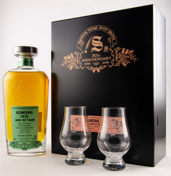 Glencraig 42 Jahre 1976 2018 Bourbon Barrel #4283 30th Anniversary Signatory 42% 0,7l