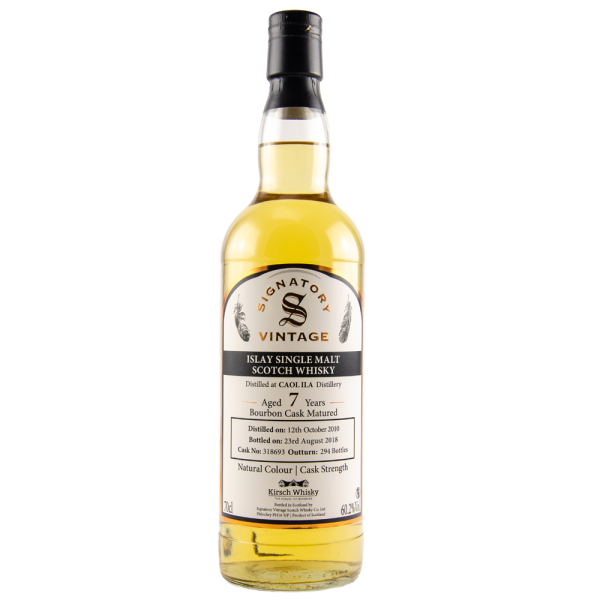 Caol Ila 7 Jahre 2010 2018 Bourbon Cask Matured #318693 Signatory 60,2% 0,7l