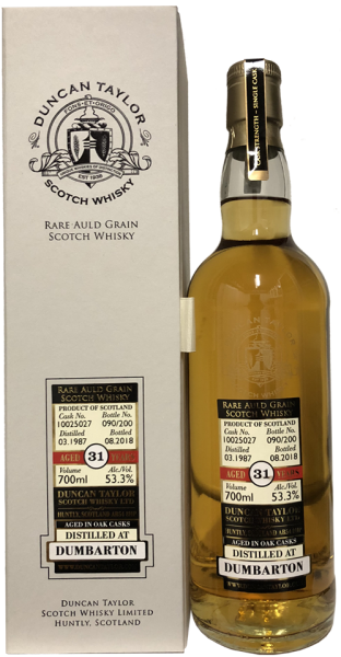 Dumbarton 31 Jahre 1987 2018 Rare Auld Grain #10025027 Duncan Taylor 53,3% 0,7l