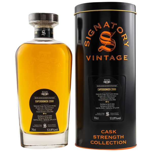Caperdonich 20 Jahre 2000 2020 Ex Bourbon Hogshead #29494 Signatory 53,8% 0,7l