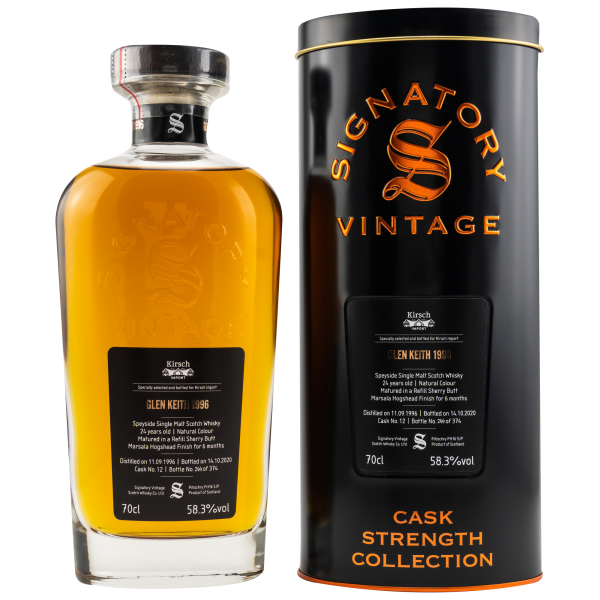 Glen Keith 24 Jahre 1996 2020 Marsala Finish #12 Signatory 58,3% 0,7l