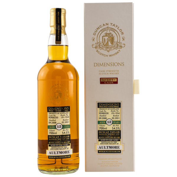 Aultmore 12 Jahre 2008 2021 Dimensions #95900330 Duncan Taylor 54,5% 0,7l