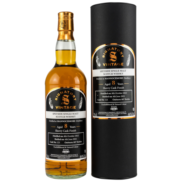Mannochmore 8 Jahre 2012 2021 Sherry Cask Finish #121 Signatory 46% 0,7l