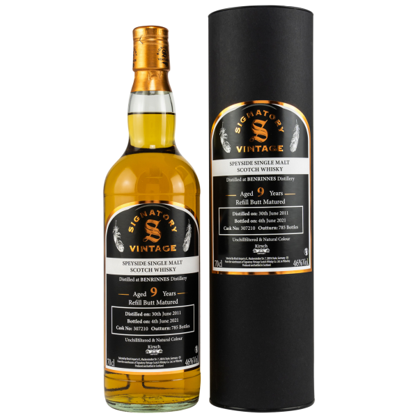 Benrinnes 9 Jahre 2011 2021 Refill Butt Matured #307210 Signatory 46% 0,7l