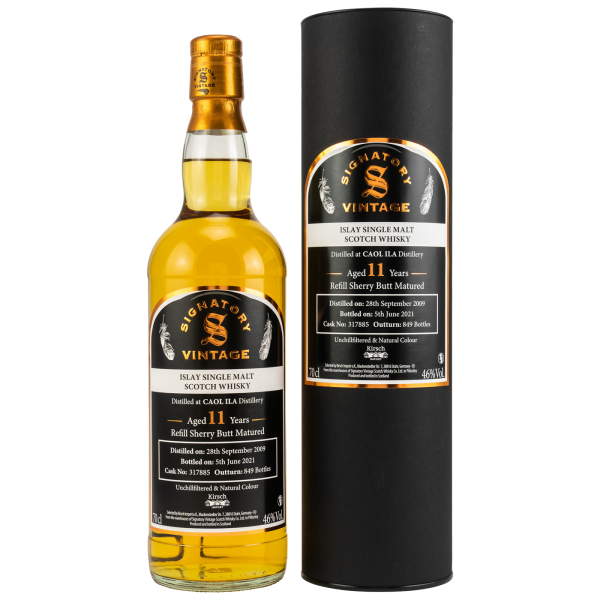 Caol Ila 11 Jahre 2009 2021 Refill Sherry Butt Matured #317885 Signatory 46% 0,7l