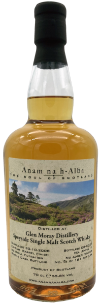 Glen Moray 12 Jahre 2008 2021 Ex-Rum Barrel Finish #ANHA11 Anam na h-Alba 55,8% 0,7l