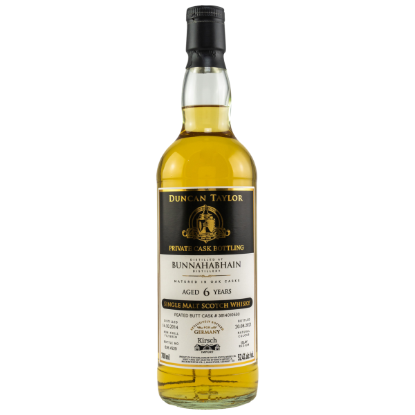 Bunnahabhain Peated 6 Jahre 2014 2021 Private Butt Cask #3814010530 Duncan Taylor 52,4% 0,7l