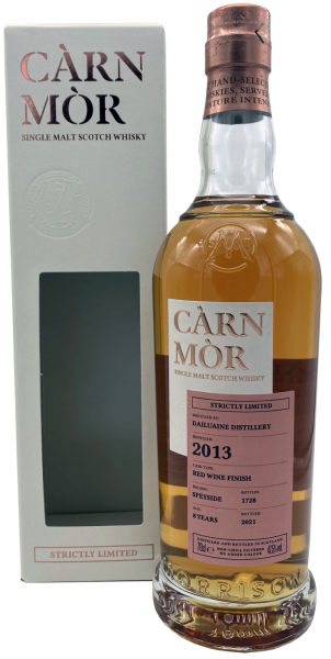 Dailuaine 8 Jahre 2013 2021 Red Wine Finish C&agrave;rn M&ograve;r Strictly Limited Edition Morrison & MacKay 47,5% 0,7l
