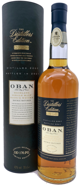 Oban Distillers Edition 2007 2021 43% 0,7l (Label etwas besch&auml;digt)