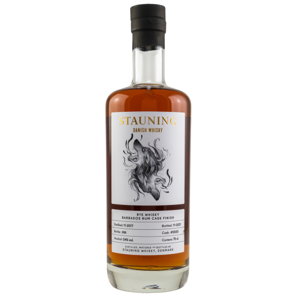 Stauning 4 Jahre Rye Barbados Rum Finish #5553 Danish Whisky 54% 0,7l