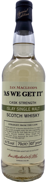 As We Get It Islay Single Malt Cask Strength 61% 0,7l