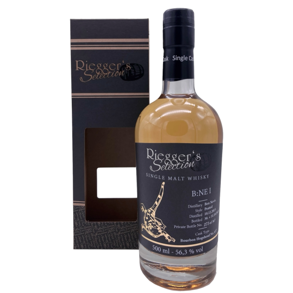 Ben Nevis B:NE I 2015 2021 Peated Bourbon Hogshead #637 Rieggers Selection 56,3% 0,5l