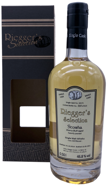 Stoisha 2014 2021 Heavily Peated Sherry Butt #10172 Rieggers Selection 46,8% 0,5l