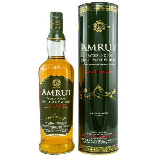 Amrut Peated Cask Strength Indian Single Malt 62,8% 0,7l