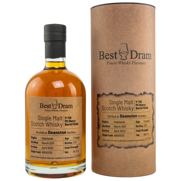 Deanston 11 Jahre 2011 2022 1st Fill PX Barrel #800035 Best Dram 58,3% 0,7l
